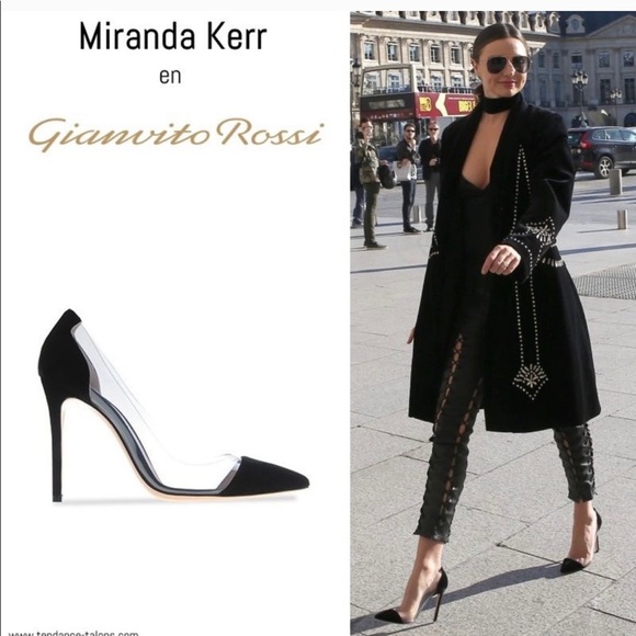 Gianvitto Rossi 100mm transparent suede pumps heel - Picture 7 of 7